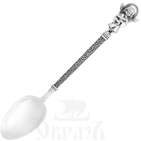 ложка с ангелочком, серебро 925 пробы (арт 112.010)
